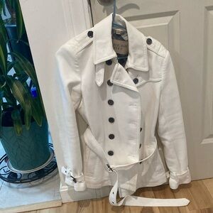 Burberry Brit White Pea Coat